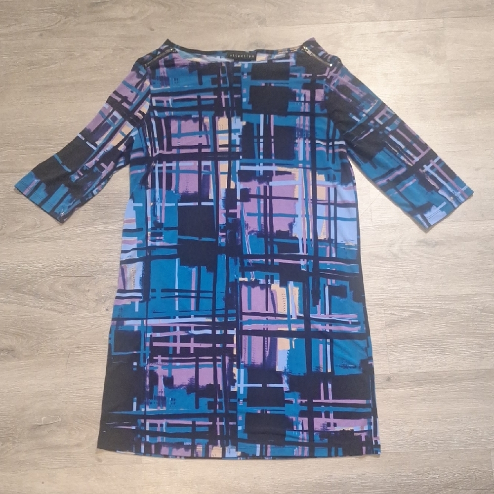 Attention Women's Purple and Black Dress Size XL